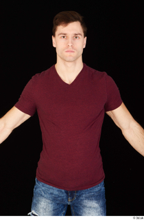 Tomas Salek clothing dressed red t shirt upper body 0001.jpg